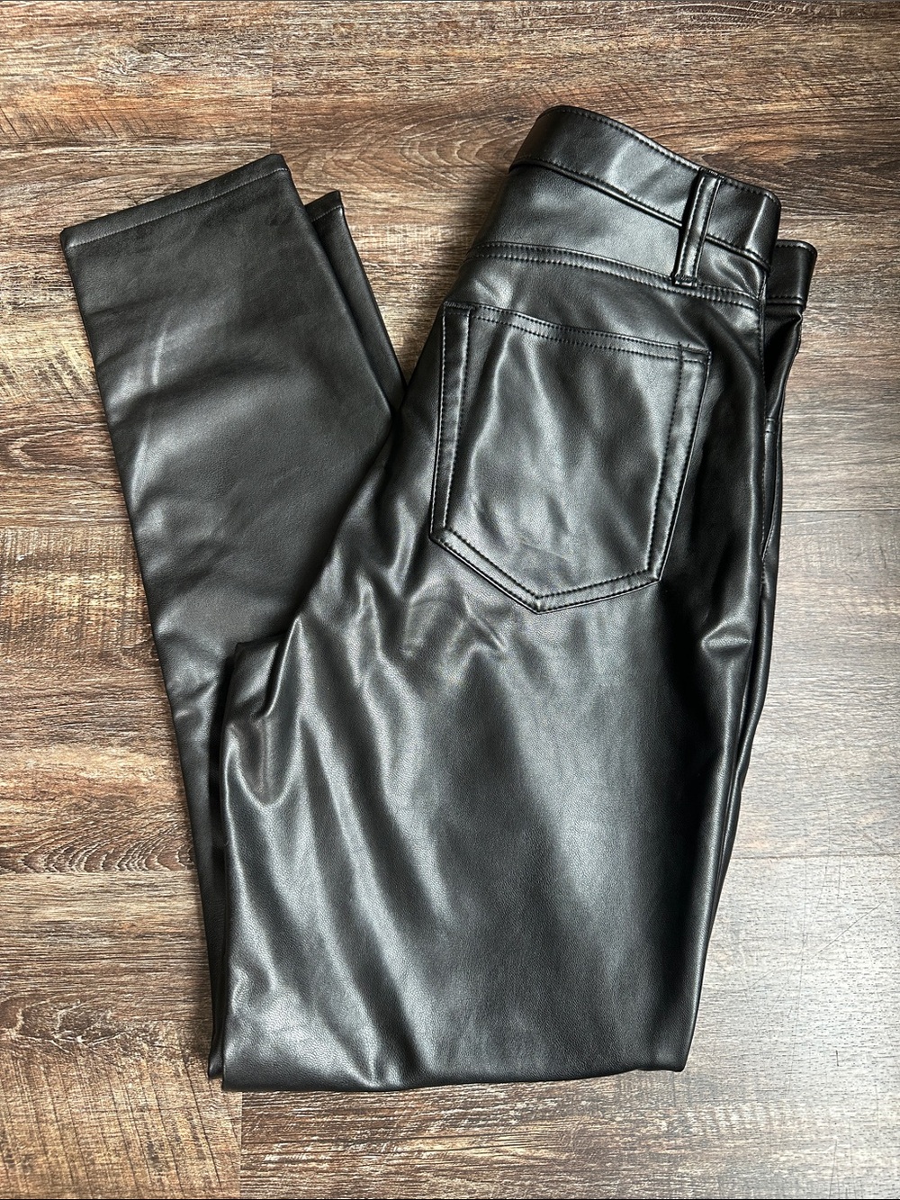 Abercrombie & Fitch Black Vegan Leather Skinny Pants